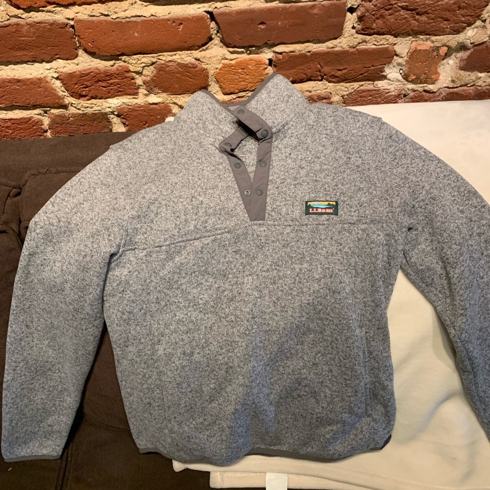 LL bean warm gray pullover